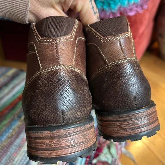 Denver Hayes Men's Brown Leather Boots Size 8 - Picture 9 of 15